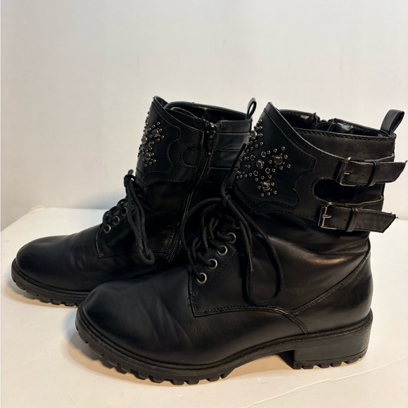 MIA Shoes - MIA Perry Black Studded Combat Boots size 8.5